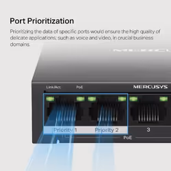 Mercusys 5-Port Gigabit Desktop Switch with 4-Port PoE+ - Additional view 8