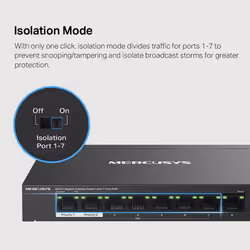Mercusys 8-Port Gigabit Desktop Switch with 7-Port PoE+ - Additional view 7