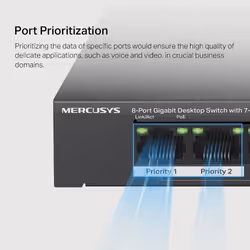 Mercusys 8-Port Gigabit Desktop Switch with 7-Port PoE+ - Additional view 8