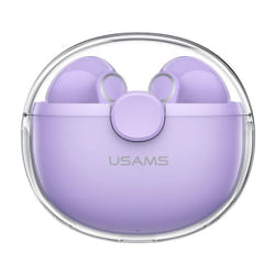 USAMS Bluetooth Headphone 5.1 Wireless TWS Earphone Touch Control Earbuds Waterproof Sport Headsets Noise Reduction - purple, Bluetooth Headphone 5.1
