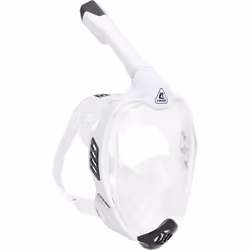 CRESSI Bali Full Face Mask White/Black L/XL - Unisex Integral Snorkel Mask, Anti Fog Clear Lens, 100% Silicone, Dry Snorkel w ...
