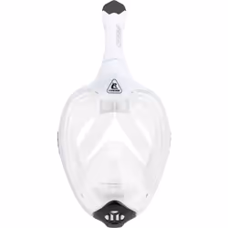 CRESSI Bali Full Face Mask White/Black L/XL - Unisex Integral Snorkel Mask, Anti Fog Clear Lens, 100% Silicone, Dry Snorkel with Float Valve, Action C