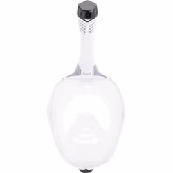 CRESSI Bali Full Face Mask White/Black L/XL - Unisex Integral Snorkel Mask, Anti Fog Clear Lens, 100% Silicone, Dry Snorkel with Float Valve, Action C