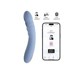 Svakom Ava Neo Interactive App Controlled Thrusting Vibrator Blue