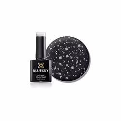 Gel Nail Polish, Snowflake Top Coat - Matte, Snow White. Clear No-wipe top coat with snowflake effect and a Matte finish, 10m ...