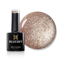 Gel Nail Polish, Rose Gold QCG15, Pink Glitter, 10 Ml Long Lasting, Chip Resistant, 10 Ml (Requires Drying Under UV LED Lamp)
