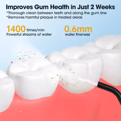 Water Flosser Cordless Travel Teeth Cleaner Portable Mini Dental Flossers, Electric Oral Irrigator with 6 Jet Tips, Home & Travel