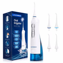Hangsun Water Flosser cordless Oral Irrigator Rechargeable Dental Water Jet HOc700 for Teeth Braces with 300ML Water Tank and ...