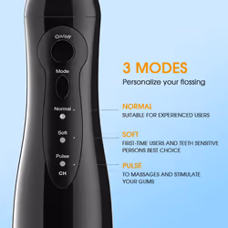 Water Flossers for Teeth Cordless Oral Irrigator Dental Water Jet HOC760 Electric Tooth Flosser with 8 Jet Tips 300ML Tank USB Rechargeable for Tavel