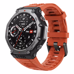 Amazfit T-Rex 3 Lava 3.81 cm (1.5") AMOLED Digital 480 x 480 pixels Touchscreen Black, Stainless steel GPS (satellite) - Additional view 2