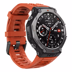 Amazfit T-Rex 3 Lava 3.81 cm (1.5") AMOLED Digital 480 x 480 pixels Touchscreen Black, Stainless steel GPS (satellite) - Additional view 3