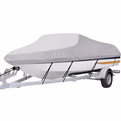 iCOVER Trailerable Boat Cover- 20'-23' Heavy Duty Waterproof Tarp Covers with Storage Bag Fits V-Hull Fish&Ski Pro-Style ...