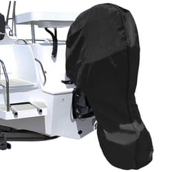 iCOVER Outboard Motor Covers  Trailerable Full Boat Engine Cover Waterproof Heavy Duty Oxford Fabric with Zipper  Fits 30-60HP Motors
