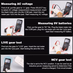 Xiaomi Jimi Handheld LCD Digital Multimeter 1999 XL830L AC/DC Voltage Ampere Current Resistance Tester Multimeter Tester