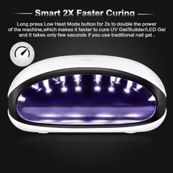 SUNUV LED Nail Lamp, SUN4 48W Professional Nail Lampe UV Nail Dryer for Gel Polish Builder with Sensor 4 Timer LCD Display and Double-Speed
