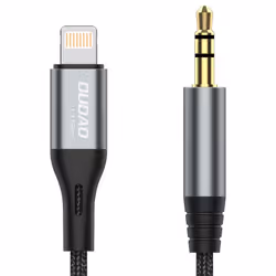 DUDAO audio cable Lightning - mini jack 3.5mm 1m gray L11PRO - Kabel - Audio/Multimedia, 1 m, Lightning, 3.5mm, Male, Male, G ...