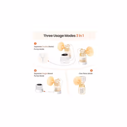 Sejoy Breast Pumps Electric Hands Free, Double Breast Pump with 6 Modes and 9 Suction Levels, Breastfeeding Portable Wearable Rechargeable, Memory