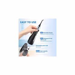 Sejoy Water Flossers for Teeth Cordless, Waterpik Water Flosser Rechargeable Portable, Oral Irrigator for Braces, 5 Modes and 8 Tips, IPX7 Waterproof,