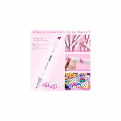 Alcohol Markers, Ohuhu 40 Colours Double Tipped Art Markers for Adults Coloring Illustrations, Alcohol-based Ink with 1 Blender + 1 Marker Case Chisel