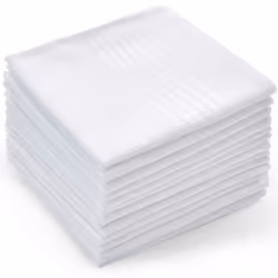 Ohuhu Handkerchiefs for Men 13 Pack 100% Soft Cotton Hankerchief Cotton Machine Wash White Pocket Square for Suit - 16'' x 1 ...
