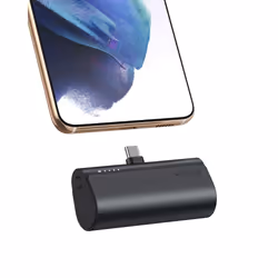 VEGER PlugOn-L VG-W0556 PowerBank 5000mah PD20W Type-C connector built-in, 5000 mAh, Lithium-Ion (Li-Ion), 20 W, Black