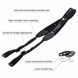 JJC Soft Camera Neck Shoulder Strap for Canon M50 M5 M6 Mark II SX70 SX60 G1X G5X G7X G9X Panasonic GH6 G85 G95 G100 GX85 GX95 G7 G9 GX9 GX8
