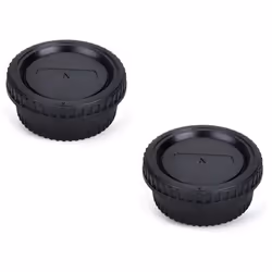 JJC Body Cap + Rear Lens Cap Set for Nikon F Mount DSLR Cameras & Nikon F Mount Lens System (2 Sets)