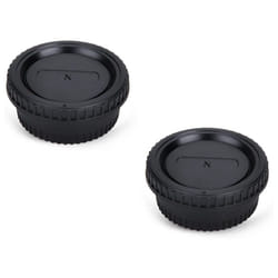 JJC Body Cap + Rear Lens Cap Set for Nikon F Mount DSLR Cameras & Nikon F Mount Lens System (2 Sets)