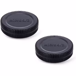 JJC Body Cap + Rear Lens Cap Set for Micro Four Thirds System i.e Olympus, Panasonic M4/3 Mirrorless Cameras and Lens (2 Sets ...
