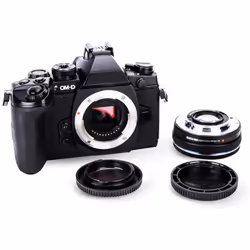 JJC Body Cap + Rear Lens Cap Set for Micro Four Thirds System i.e Olympus, Panasonic M4/3 Mirrorless Cameras and Lens (2 Sets)