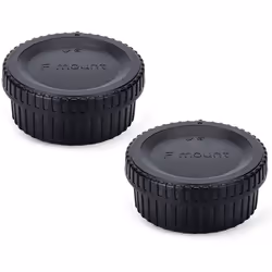 JJC Body Cap and Rear Lens Cap Set for Nikon F Mount DSLR Cameras and F Mount Lens System (2 Sets)