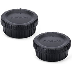 JJC Body Cap and Rear Lens Cap Set for Nikon F Mount DSLR Cameras and F Mount Lens System (2 Sets)