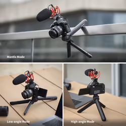 PGYTECH MANTISPOD 2.0 Mini Camera & Cell Phone Vlogging Tripod | 5 Modes Small Travel Flexible DSLR Pocket Stand | Video Vlog Desktop Shooti