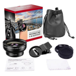 APEXEL 2 In 1 Phone Camera Lens Kit 0.45x  Wide Angle &amp; 12.5x  Macro Lens HD Camera Lentes for Iphone Ios Android Smartphones