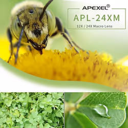 APEXEL Professional Mobile Phone Camera Lens Lentes 12X/24X Macro Lens Super Macro for IPhone 6 7 Android Ios Smartphone 24XM - as the picture
