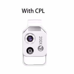 APEXEL 200X Magnification Microscope Lens With CPL Mobile LED Light Micro Pocket Macro Lenses for iPhone Samsung All Smartphones - Black with CPL