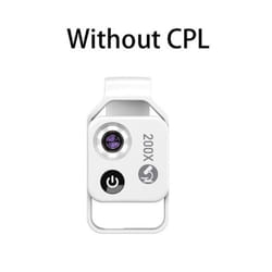 APEXEL 200X Magnification Microscope Lens With CPL Mobile LED Light Micro Pocket Macro Lenses for iPhone Samsung All Smartphones - White without CPL