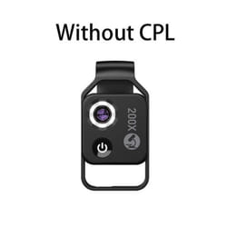 APEXEL 200X Magnification Microscope Lens With CPL Mobile LED Light Micro Pocket Macro Lenses for iPhone Samsung All Smartphones - Black without CPL
