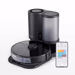 Roborock S7+, Bagless, Black, Round, 3 wheel(s), 0.47 L, 67 dB
