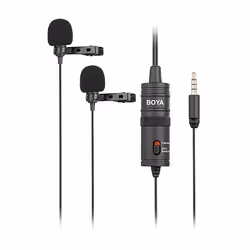 BOYA BY-M1DM, Interview microphone, -30 dB, 65 - 18000 Hz, Omnidirectional, Wired, 3.5 mm (1/8")