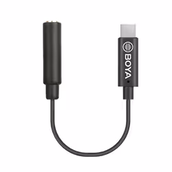 BOYA BY-K4, 3.5mm, Female, USB Type-C, Male, Black