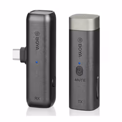 BOYA BY-WM3U, Mobile phone/smartphone microphone, -42 dB, 20 - 20000 Hz, 16 bit, 75 dB, Wireless
