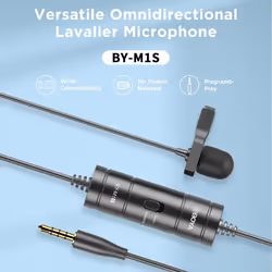 BOYA BY-M1S microphone Black Lavalier/Lapel microphone