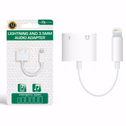FX Earphone and Iphone Splitter Adapter White