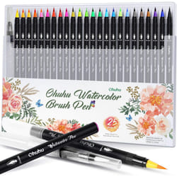 Professional Watercolor Brush Markers Pen 24 Colors of Ohuhu  Water Based Drawing Marker Brushes W/A Blending Aqua Pen  Water Soluble for Adult Colori