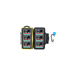 Memory Card Case Water-resistance Carrying Holder Storage 6 PCS CF Compact Flash Cards Protector Box with Carabiner