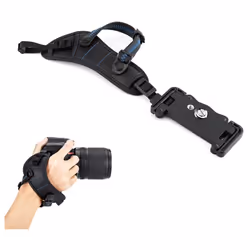 JJC Hand Strap Wrist Strap Grip with U Type Plate for DSLR Camera Canon Nikon Olympus Sony Panasonic Pentax
