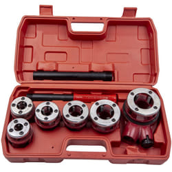 Ratchet Pipe Threader Die Bar Head Handle Tool Set 1/4'' 3/4'' 6 Dies