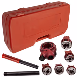 Ratchet Pipe Threader Die Bar Head Handle Tool Set 1/4'' 3/4'' 6 Dies