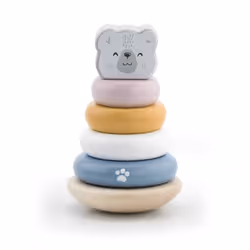 PolarB Polar Bear Stacker, 1 yr(s), Wood, Multicolour